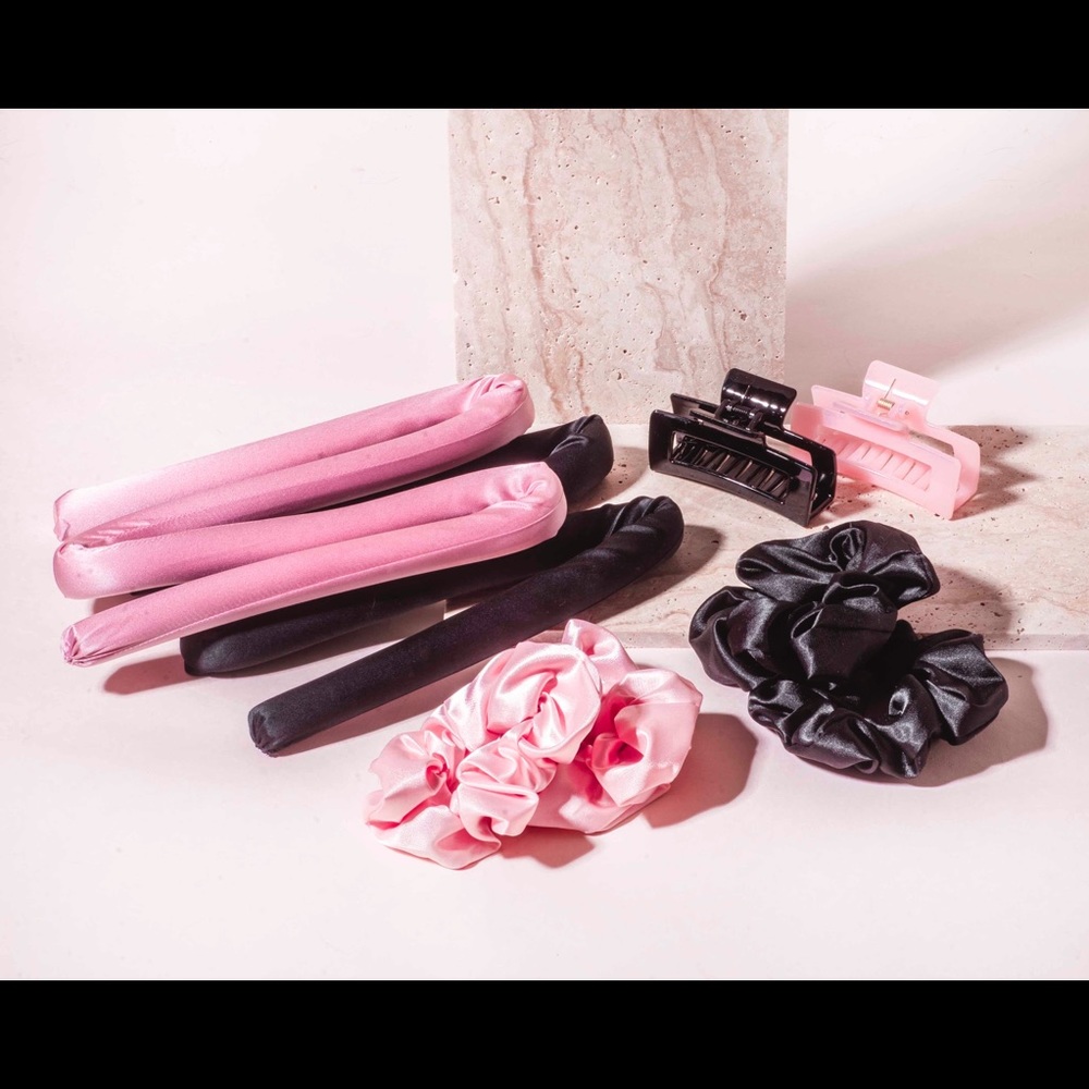 The curl crown - Heatless silk curler - BLACK